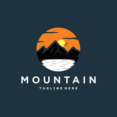 vector mountain logo Art design for prints, t-shirt prints, posters, covers and advertising
