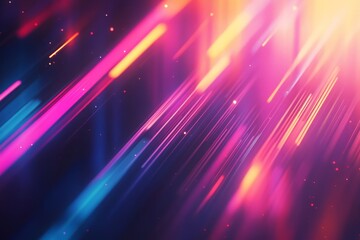 Fototapeta premium Dynamic Abstract Light Streaks - Vibrant, colorful light streaks create a dynamic and energetic abstract background. Symbolizing speed, energy, technology, creativity, and movement.