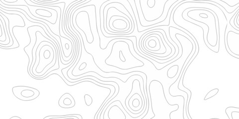Topographic map background geographic line map with seamless ornament design. The black on white contours topography stylized height of the lines map.	