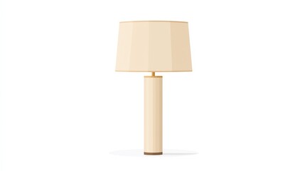 A minimalist beige lamp with a simple design, perfect for modern home decor and enhancing ambient lighting.