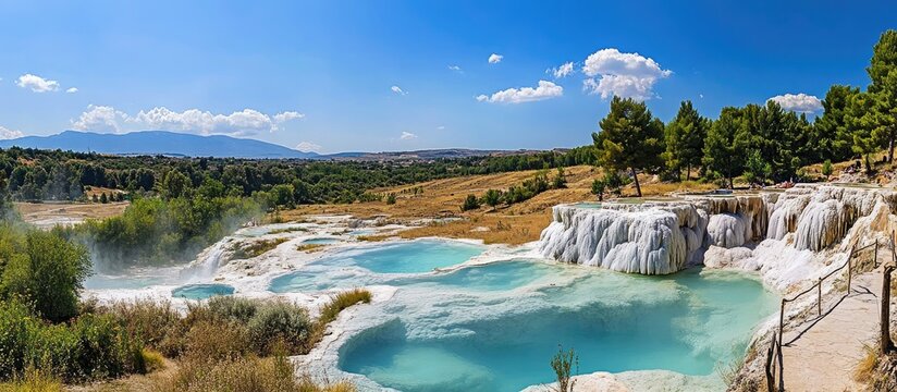 Ovacik Springs breathtaking natural pools with turquoise waters nestled in lush greenery under a clear blue sky