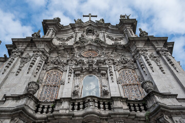 Facade of a Church in Porto, Portugal.