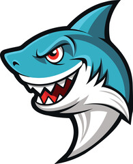 Obraz premium Smiling Shark Mascot Logo 