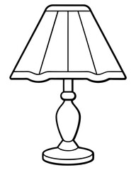 Obraz premium table lamp icon vector illustration line art transparent background
