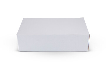 Fototapeta premium White cardboard box isolated on a White background