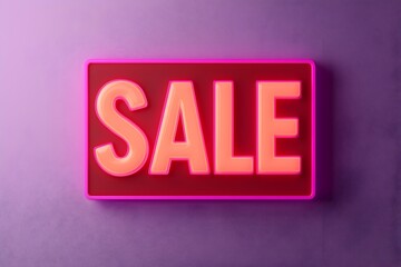 Bright Neon Sale Sign for Promotional Marketing