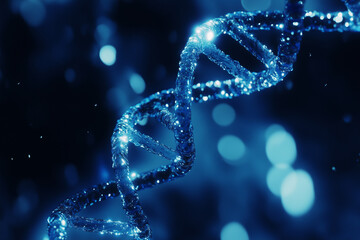 Translucent DNA Helix Concept Background with Biotechnology and Genetics Research