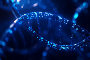 Translucent DNA Helix Concept Background with Biotechnology and Genetics Research
