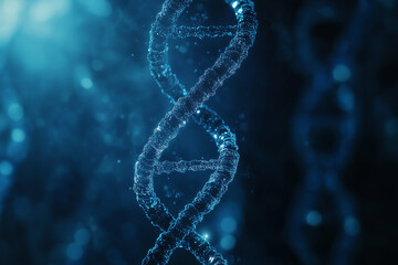 Translucent DNA Helix Concept Background with Biotechnology and Genetics Research