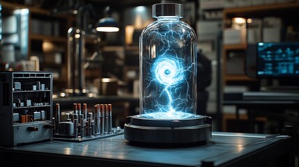 Glowing Tesla Coil Spark Plasma Discharge in Laboratory Setting