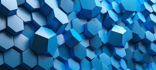 Dynamic blue geometric background with detailed hexagonal patterns for clean and futuristic looks.