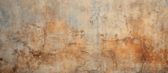 Vintage wall texture with peeling paint and rustic colors suitable for backgrounds in design projects or artistic applications.