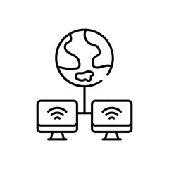 Networking vector icon