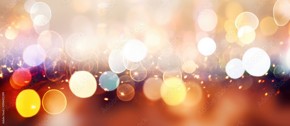 Poster soft bokeh light texture for elegant christmas background with warm glowing colors and festive ambia