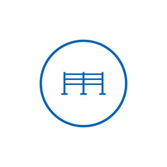 Barrier icon Thin line flat illustration