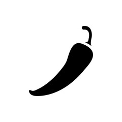 Chili icon Thin line flat illustration