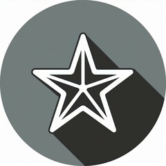 Obraz premium icone étoile, avis ou réussite en illustration ia sur une pastille