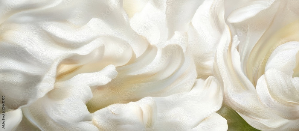 Poster elegant close-up of soft white terry tulip petals showcasing delicate textures and subtle hues in fl