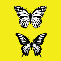 Butterfly Silhouettes vector design