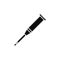 Crutch icon Thin line flat illustration