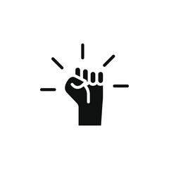 Empowerment icon Thin line flat illustration