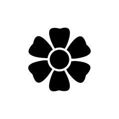 Flower icon Thin line flat illustration