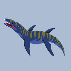 Fototapeta premium Liopleurodon Dinosaur Carnivore Large predator, known for its massive jaws