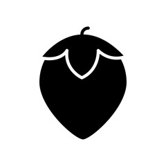 Hazelnut icon Thin line flat illustration