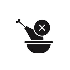 Lack of appetite icon Thin line flat illustration