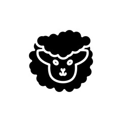 Lamb icon Thin line flat illustration