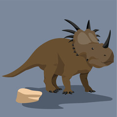 Styracosaurus Herbivore Spiked-frilled dinosaur, found near forests and rivers