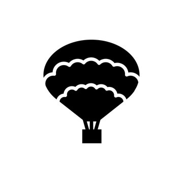 recommend clip art: Parachute icon Thin line flat illustration