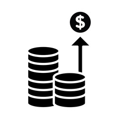 Revenue icon Thin line flat illustration