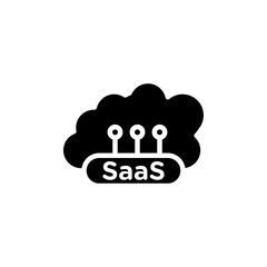 SaaS icon Thin line flat illustration