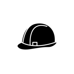 Safety helmet icon Thin line flat illustration