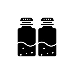 Salt and pepper shakers icon Thin line flat illustration