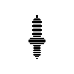 Spark plug icon Thin line flat illustration