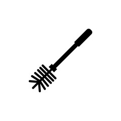 Toilet brush icon Thin line flat illustration