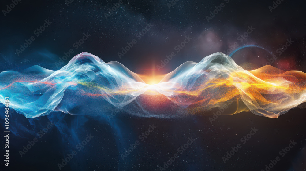 Poster exploring quantum coherence patterns and geometric phase alignment in luminescent quantum states a d