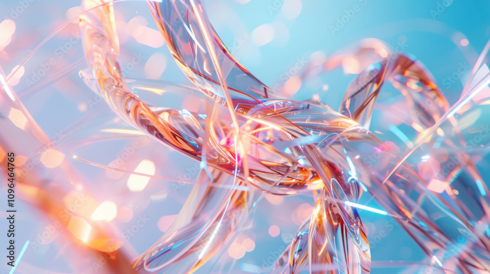 Poster exploring multidimensional cosmic string theory visualization in soft pastel colors abstract cosmic 