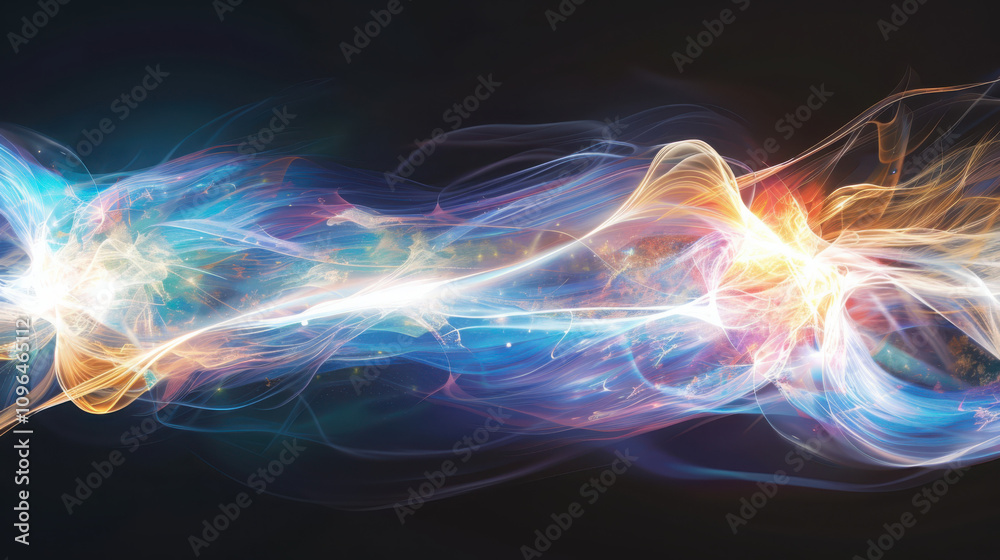 Poster exploring wave-particle duality quantum state transitions in a geometric representation of soft holo