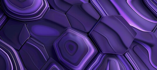 Fototapeta premium Stunning purple backdrop with detailed hexagonal shapes, perfect for creative designs, technology themes, or futuristic digital layouts.