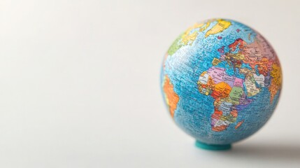 Digital globe with mapped economic policies highlighting global diversity