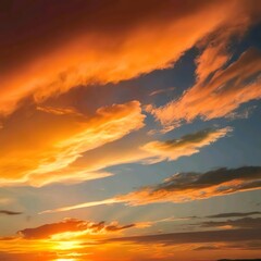 Fototapeta premium sunset in the sky