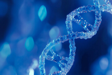 Translucent DNA Helix Concept Background with Biotechnology and Genetics Research
