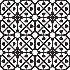 Fototapeta premium black and white seamless pattern