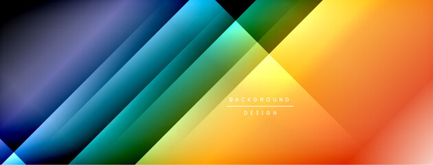 Colorful gradient with lines made of shadow and light. Creative background