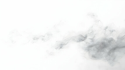 Abstract grayscale ink swirls spread across white background, creating a dynamic, ethereal artistic effect.