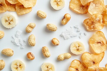 snacks consisting of fresh and dehydrated fruit, dried fruits and nuts.