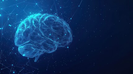 Obraz premium The Neural Network: A Digital Brain in a Cosmic Sea